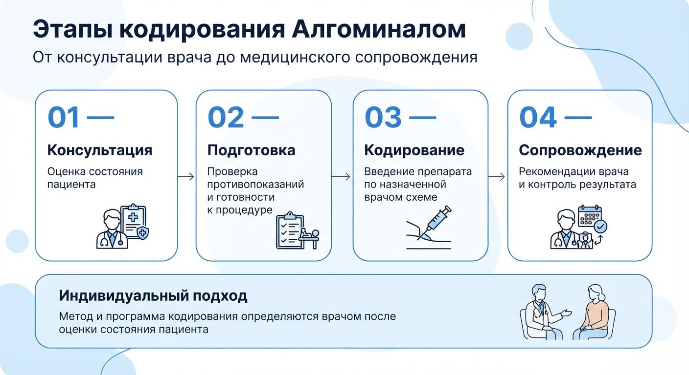 Кодирование препаратом «Алгоминал» в Губкине инфографика
